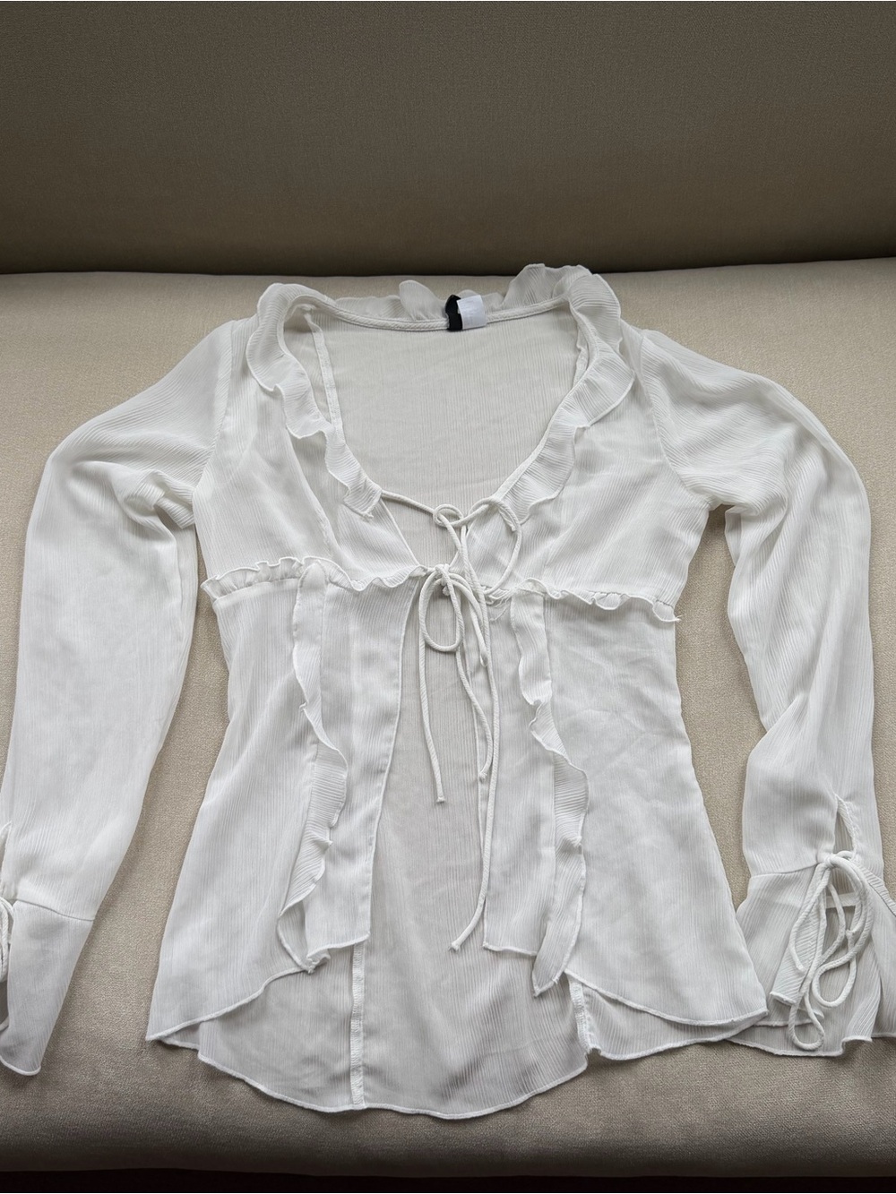 Chiffon Blouse with Flounces